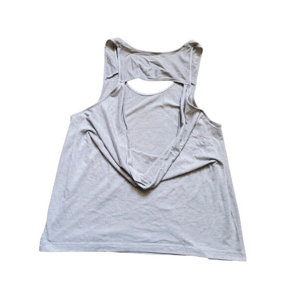ALO Yoga Movement Open Back Tank Top Women Medium Oversize Top Gray Pilling - Picture 4 of 5